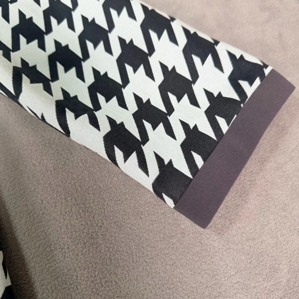 Kasper Women's Charcaol Gray/White Houndstooth Open Front Blazer/Jacket-Size 14 - Picture 3 of 7